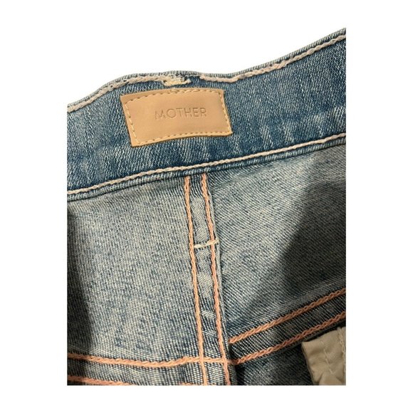 Mother Jeans The Stunner Ankle Fray Tinge Blue Size 24 ECU - Picture 14 of 16